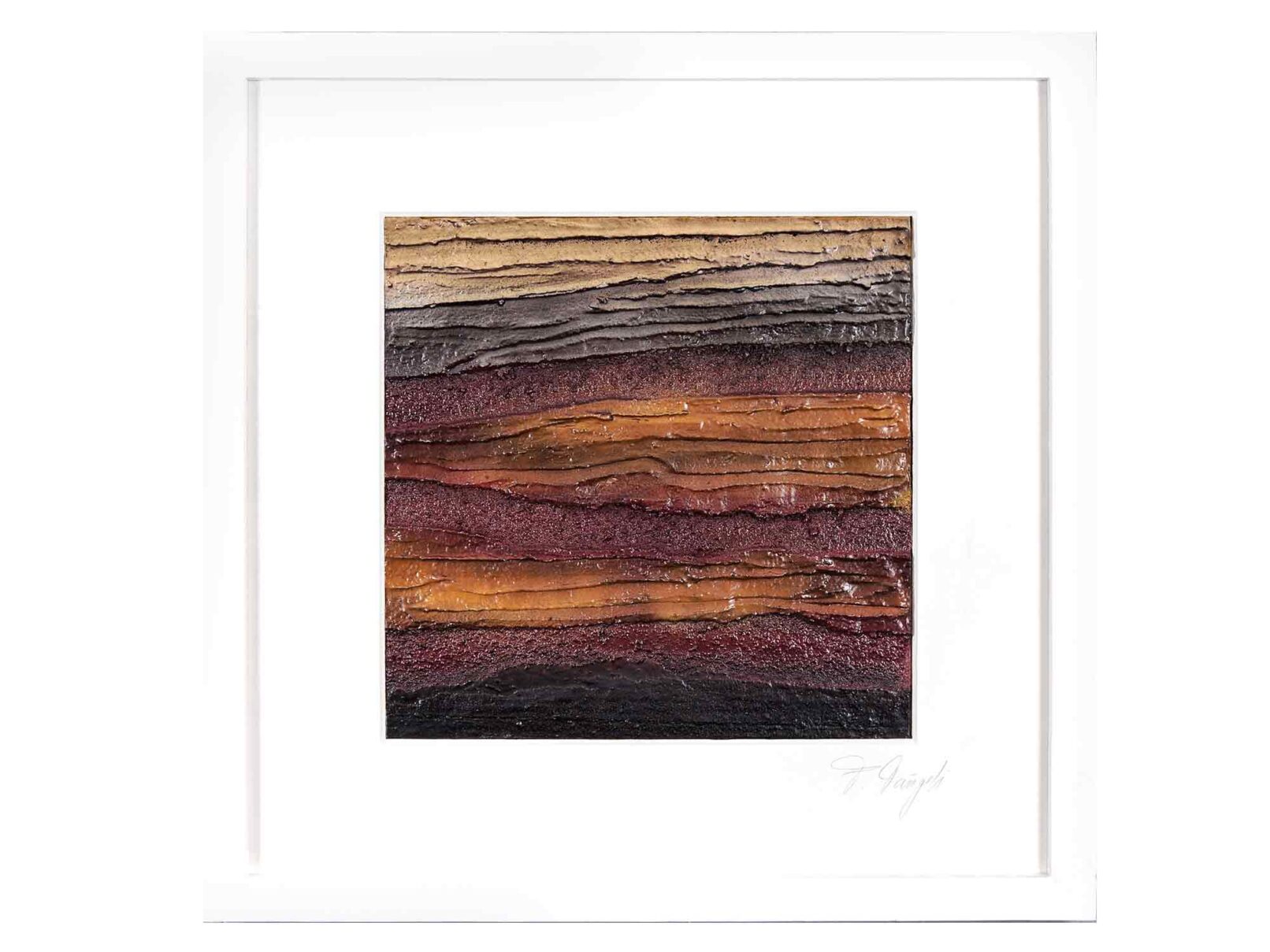 115 Horizonte Verputz, Spachtelmasse, Feiner Sand, Dachpappe 53x53cm