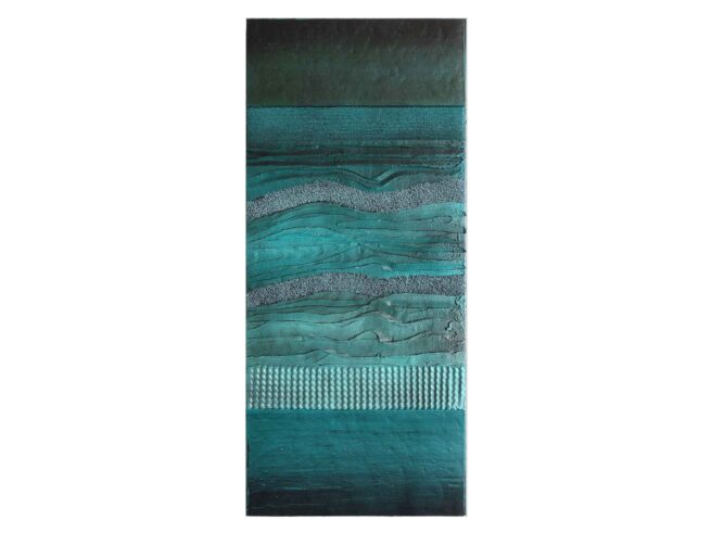 155 Horizonte Dachpappe, Verputz (Spachtelmasse), Feiner Sand, Steine, Wellkarton 30x70cm
