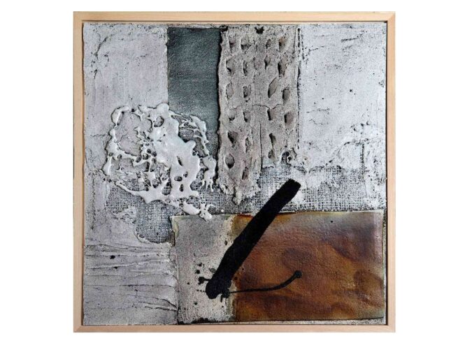 52 Sagex, Dachpappe, Verputz (Spachtel), Sacktuch 42x42cm